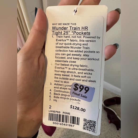 NWT Wunder Train High-Rise Tight with
Pockets 25" - Picture 3 of 6